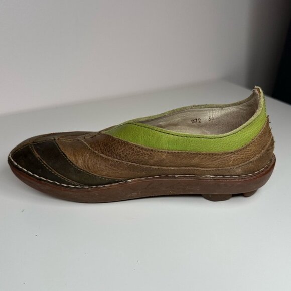 El Naturalista Brown and Green Slip-On Shoes Leather Shoes Size 36 - Picture 4 of 11